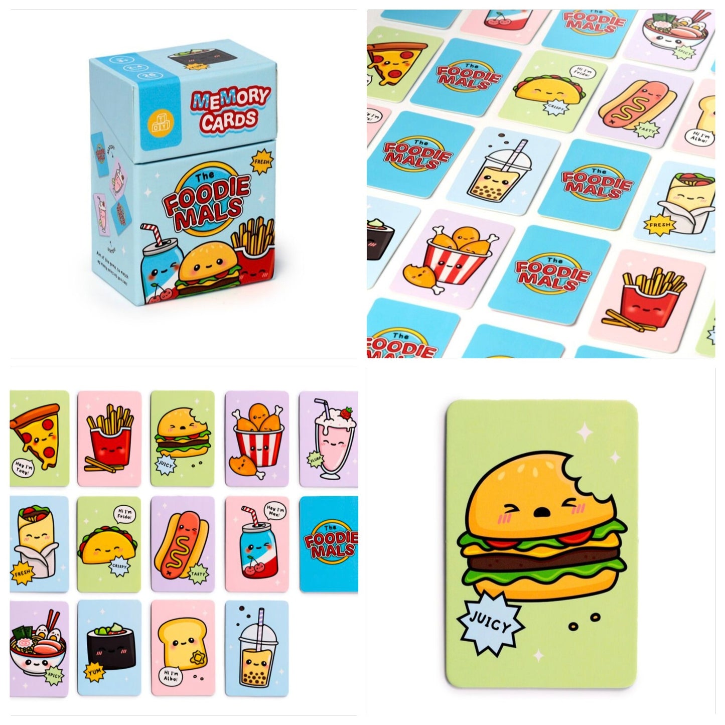 Foodiemals Kids Memory Card Set