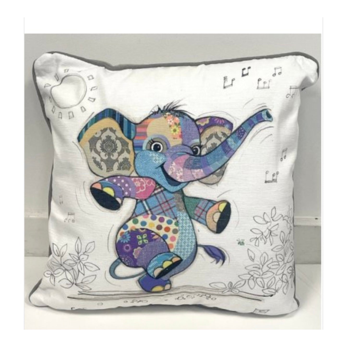 Ellie Elephant Bug Art Cushion