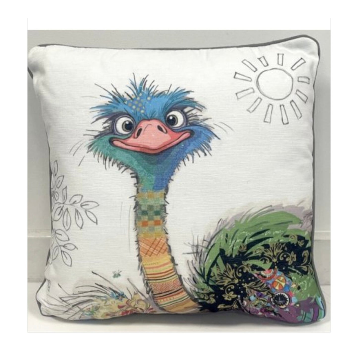 Ostrich Bug Art Cushion