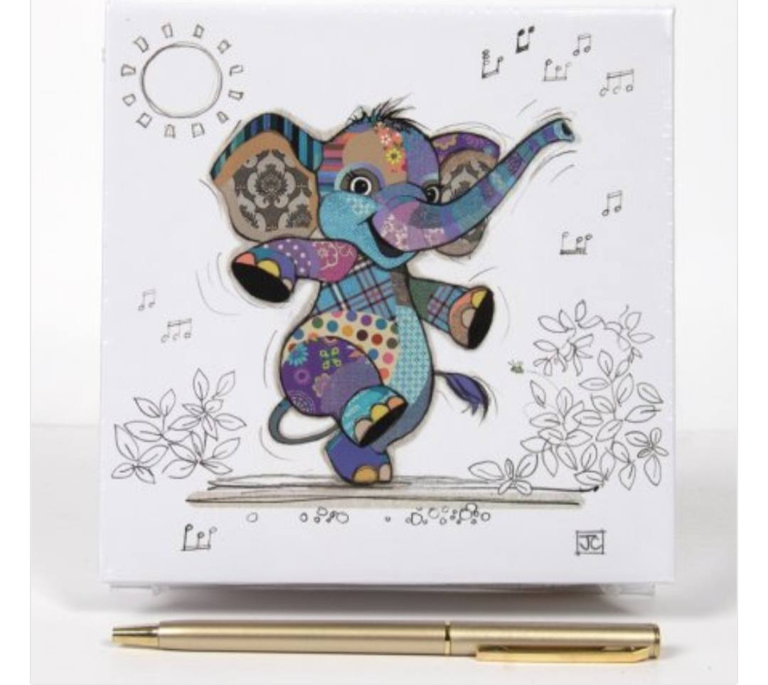 Elly Elephant Memo Block, 14cm