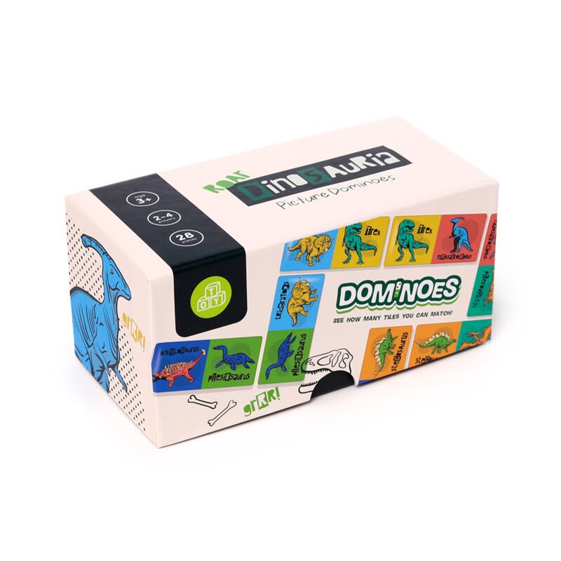 Dinosauria kids dominoes set