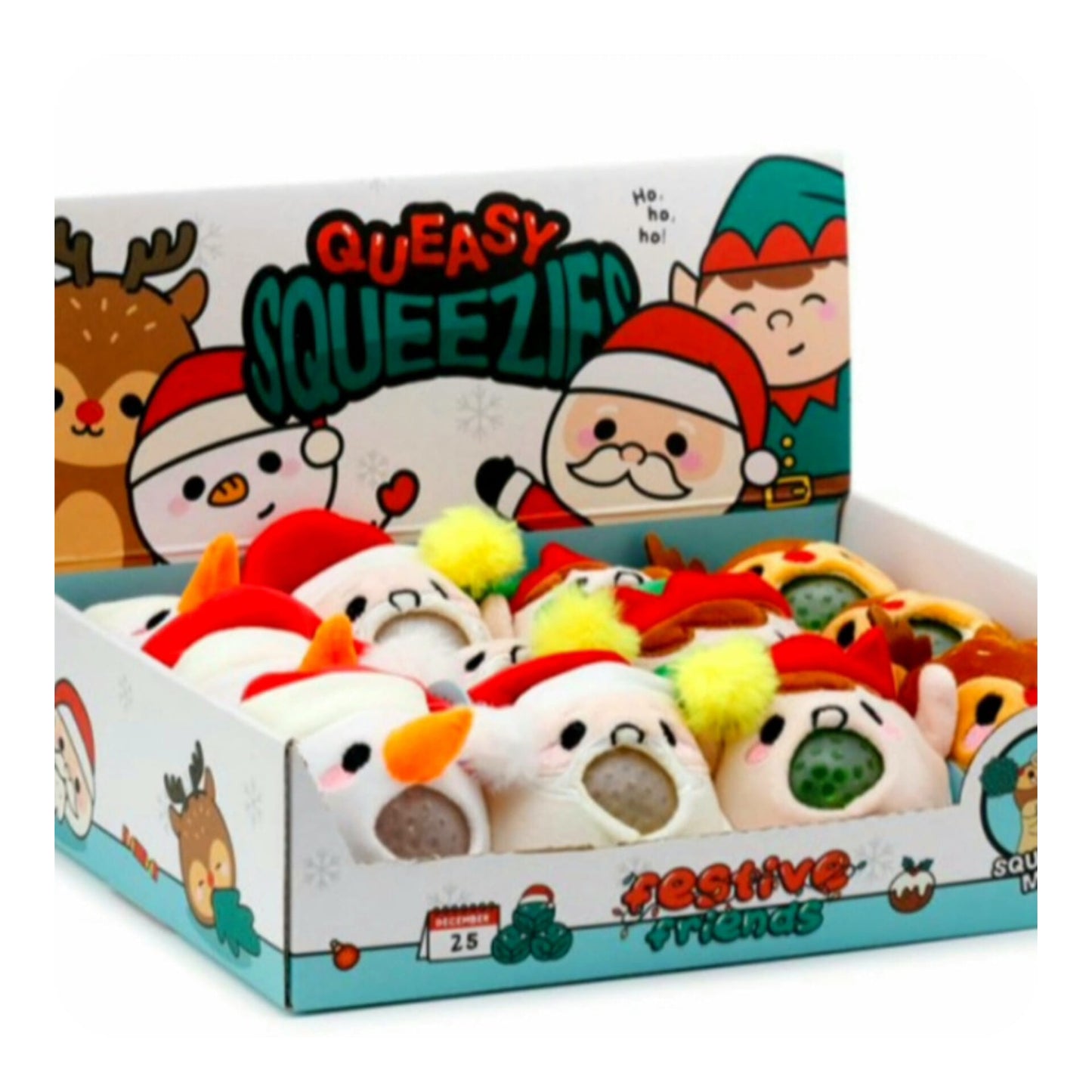 Queasy Squeezies Festive Friends Christmas Plush Squeezy Toy