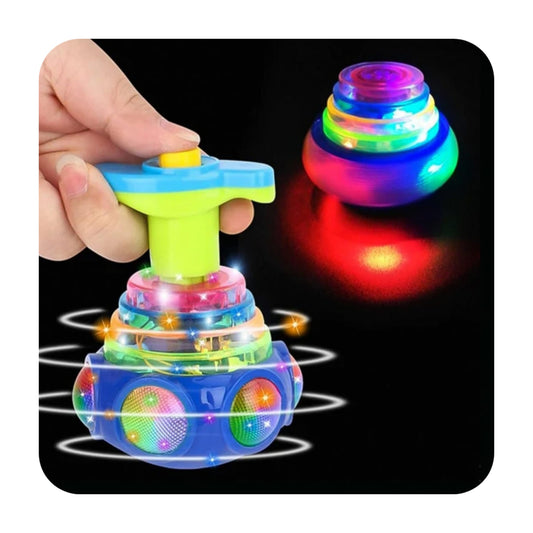 Light Up and musical  Spinning Tops