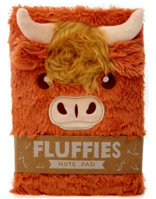 Highland Coo Cow Plush Fluffies A5 Notebook