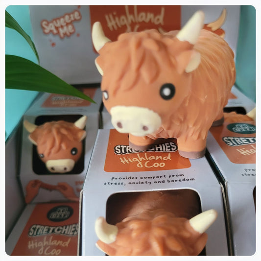 Stretchy Highland Coo Toy