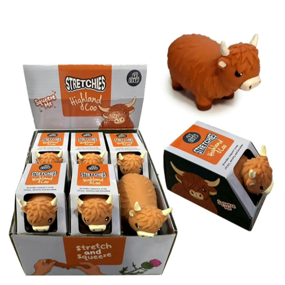 Stretchy Highland Coo Toy