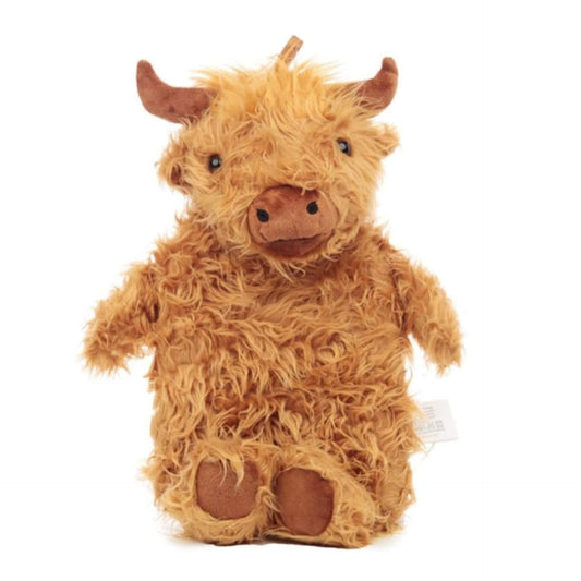 Highland Coo Cow 650ml Hot Water Bottle with Plush Cover