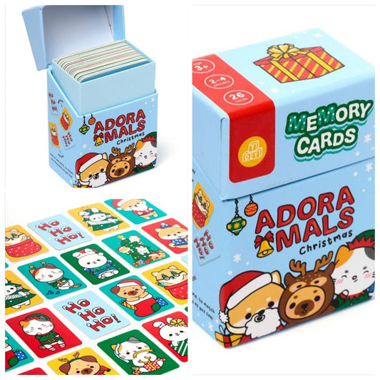 Christmas Adoramals Kids Memory Card Set