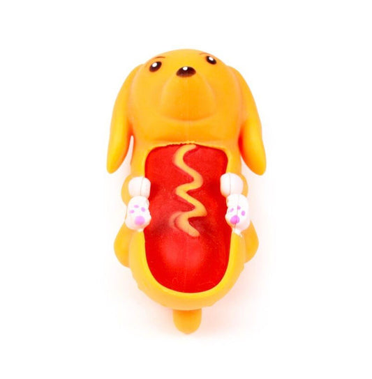 Stretchy hot dog fidget toy