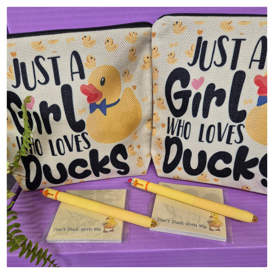 Don't duck with me' novelty stationery gift sets!