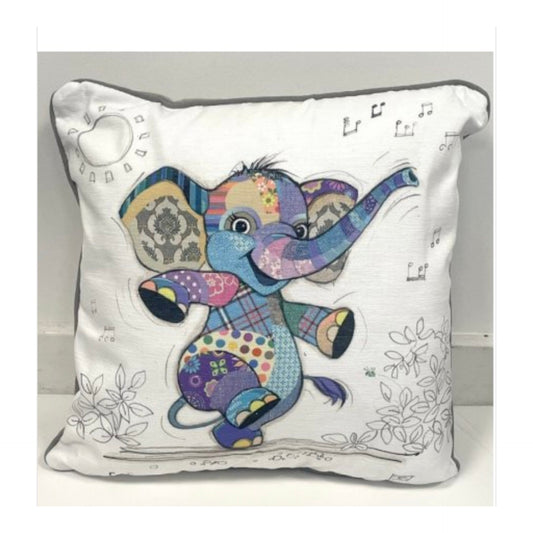Ellie Elephant Bug Art Cushion