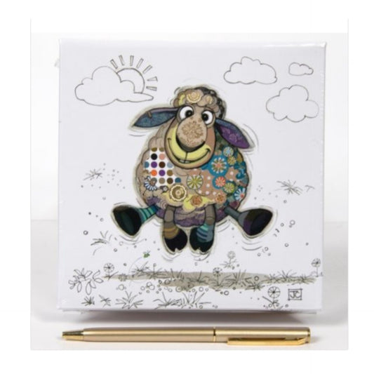 Sasha Sheep Memo Block, 14cm